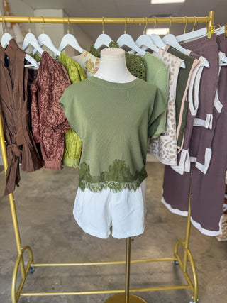 Olive Pretty Little Lace Top