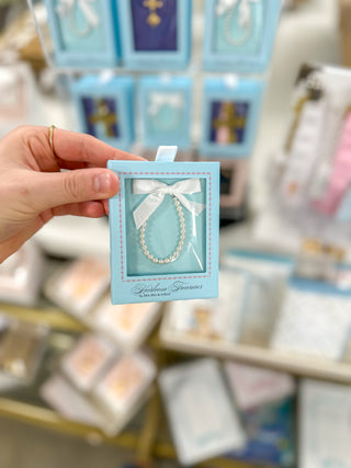 1-4YRS Classic White Pearl Bracelet