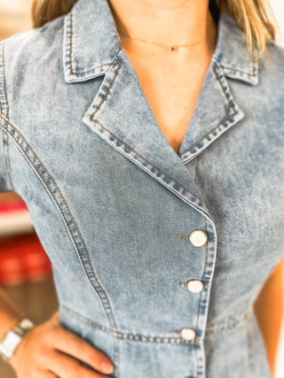 Daisy Denim Button Up Mini Dress