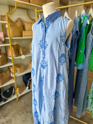 Chambray Tropic Dream Midi Dress
