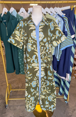 Olive Harvest Floral Maxi Dress