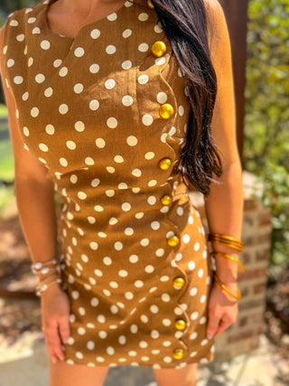 Brown Pippa Polka Dot Romper