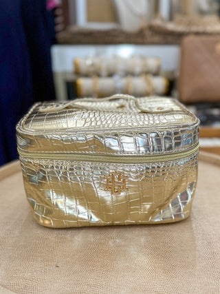 Gold EC Hampton Train Case | Caroline Hill