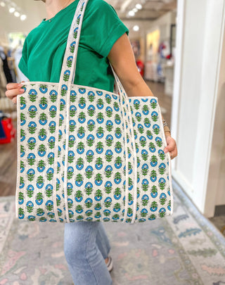 Aster Floral Patterned Tote Bag