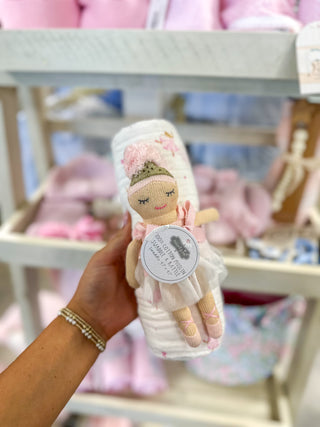 Ballerina Swaddle & Rattle