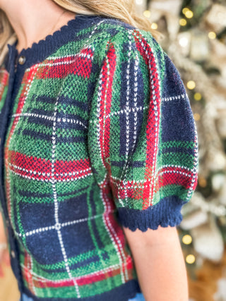 Navy Highland Holiday Plaid Sweater