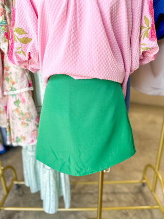 Green Flirt & Fun Skort