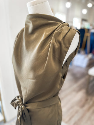 The Olive Eloise Satin Midi Dress