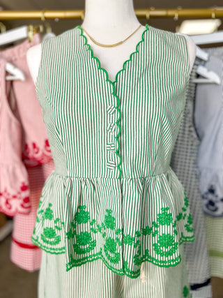 Green It Girl Summer Scallop Shorts Set
