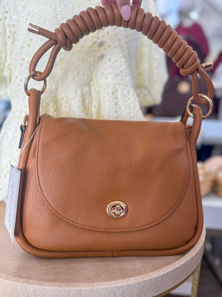 Mocha Effie Messenger Satchel Bag