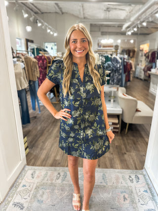 Lovely in Olive Jacquard Mini Dress