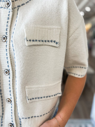 Coastal Stroll Short Sleeve Cardigan