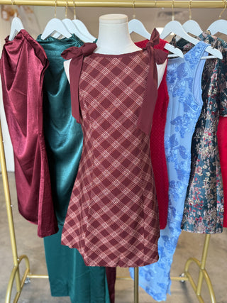 The Merry Little Plaid Mini Dress