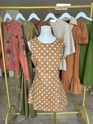 Brown Pippa Polka Dot Romper