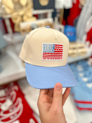 American Flag Two-Toned Hat