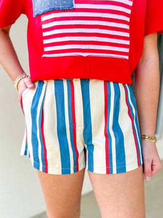 Coastal Cutie Stripe Shorts