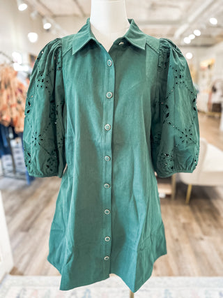 Pine Darling Days Eyelet Mini Dress