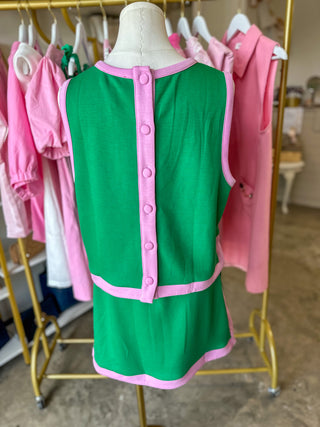 Green Made to Match Skirt Set