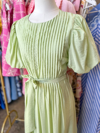 Simply Sage Statement Midi Dress