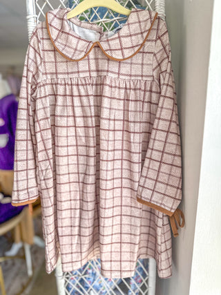 Brown Plaid Dress