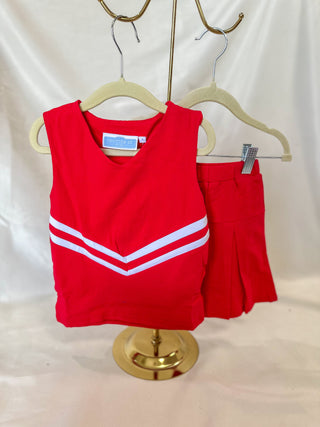 Red Go Fight Win Cheerleader Uniform
