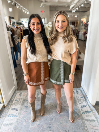 Camel & Flair Wrap Skort