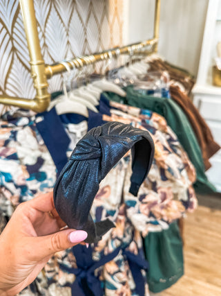 Navy Subtle Shimmer Headband