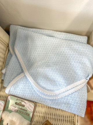 Blue Paty Pal Knit Swaddle/Blanket