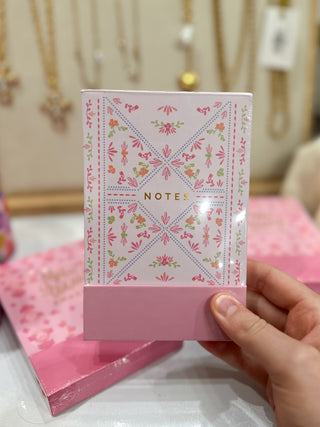 Floral Stitch Flip Notepad