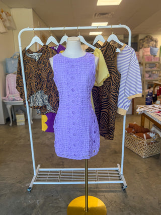 Lavender Pretty in Detail Mini Dress