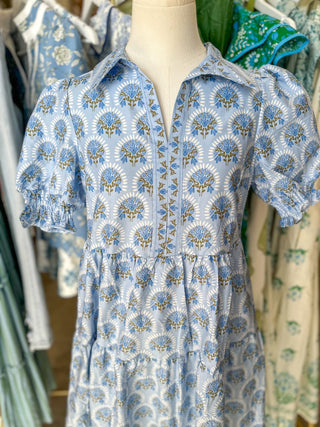 Blue Molly Sunshower Flora Midi Dress