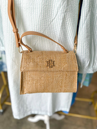Vivienne Straw Lattice Handbag - Caroline Hill