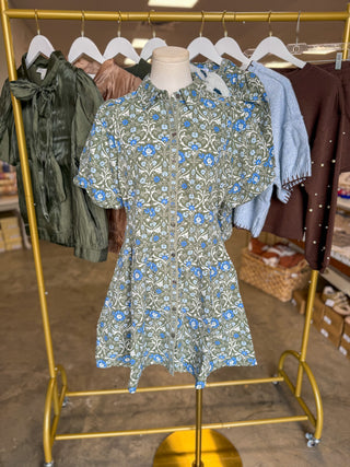 Ashdown Abbey Olive Rory Mini Dress