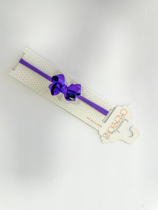 Purple Headband Bow