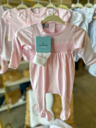 Essentials White Socks W/ Pink Trim