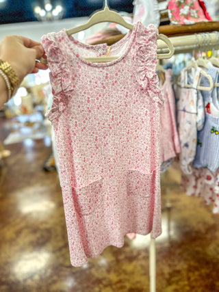 Pink Tiny Flowers Toddler Dress