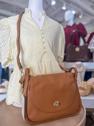 Mocha Effie Messenger Satchel Bag