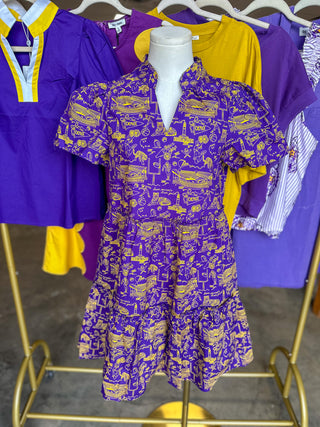 LSU Team Toile Taste of Tradition Dress