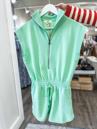 Mint On The Run Athleisure Romper