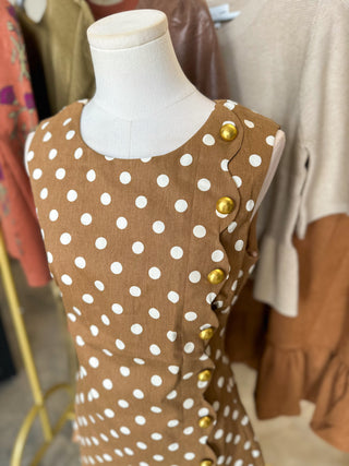Brown Pippa Polka Dot Romper