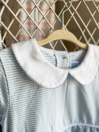 Claire Dress- Light Blue Stripe