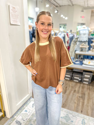 Brown Everyday Casual Top