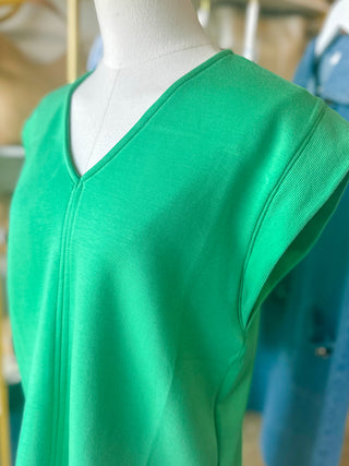 Green Elevated Basic Short Sleeve Top