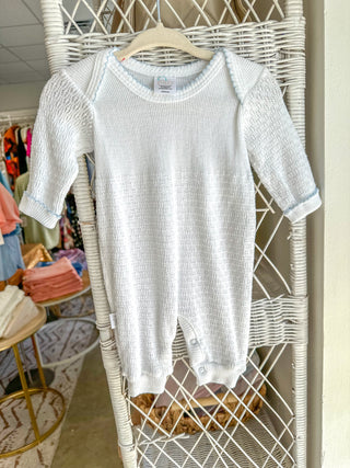 Paty Blue Long Sleeve Romper