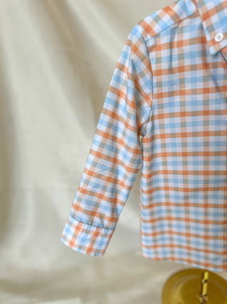 Orange & Sky Blue Charm Oxford Shirt