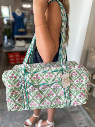 Whitley Green Floral Print Duffle Bag