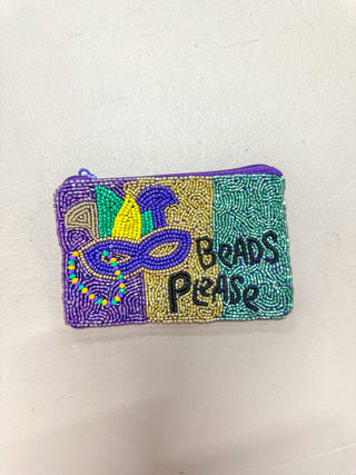 Beads Please Mardi Gras Purse Pouch