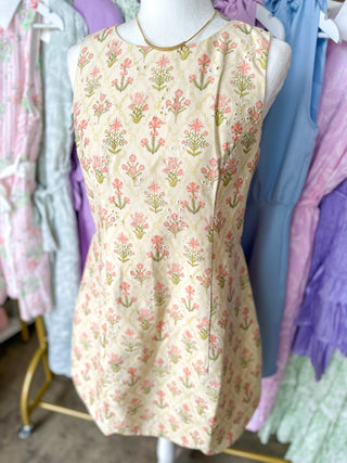Blush Garden Scallop Mini Dress