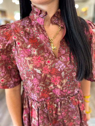 Sweet September Floral Mini Dress