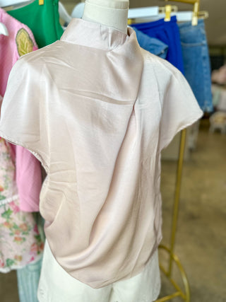 Champagne Timeless Touch Satin Top